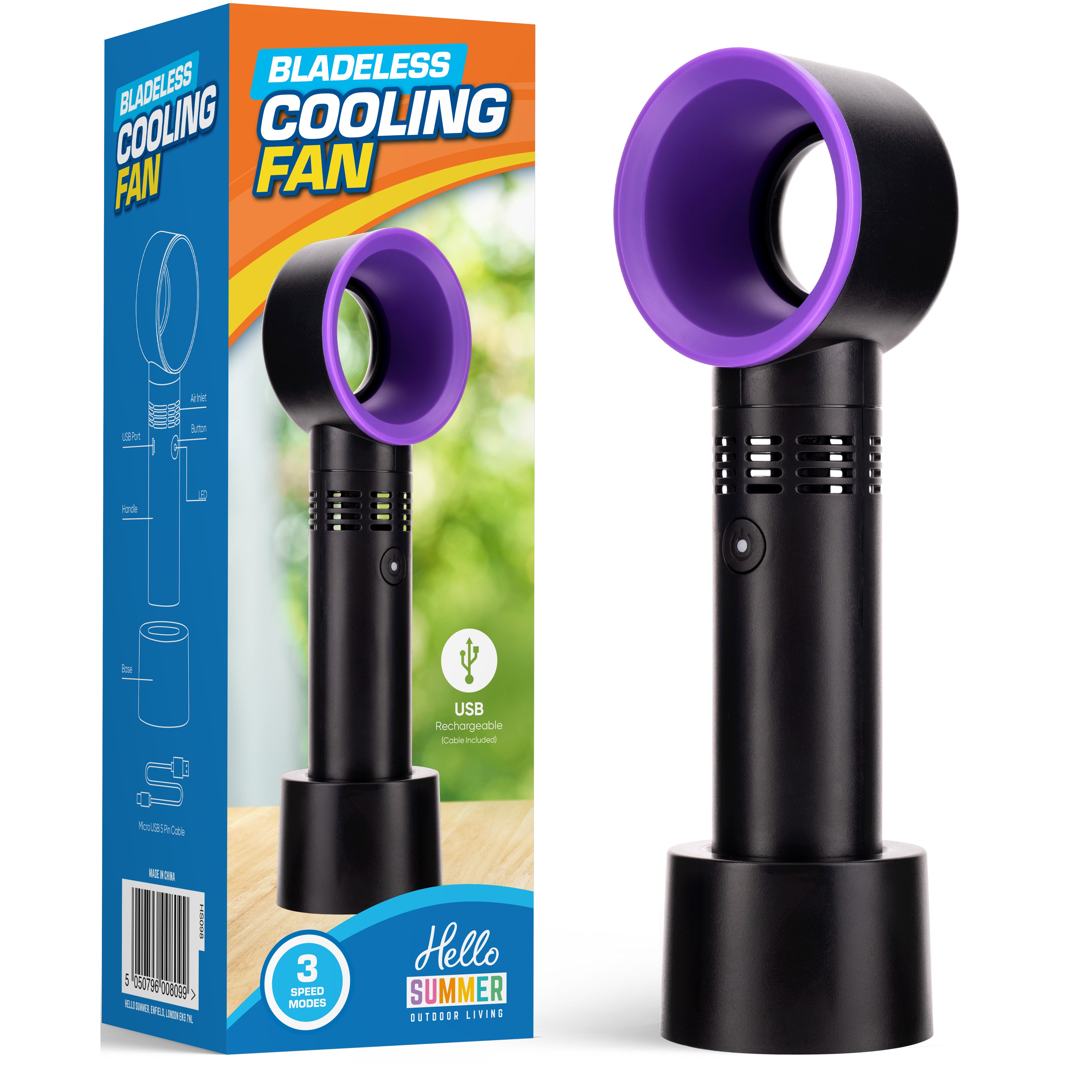 Handheld or Desktop Bladeless Fan Rechargeable Battery 360° Portable Cooling Handheld or Desktop Bladeless Fan Rechargeable Battery 360° Portable Cooling
